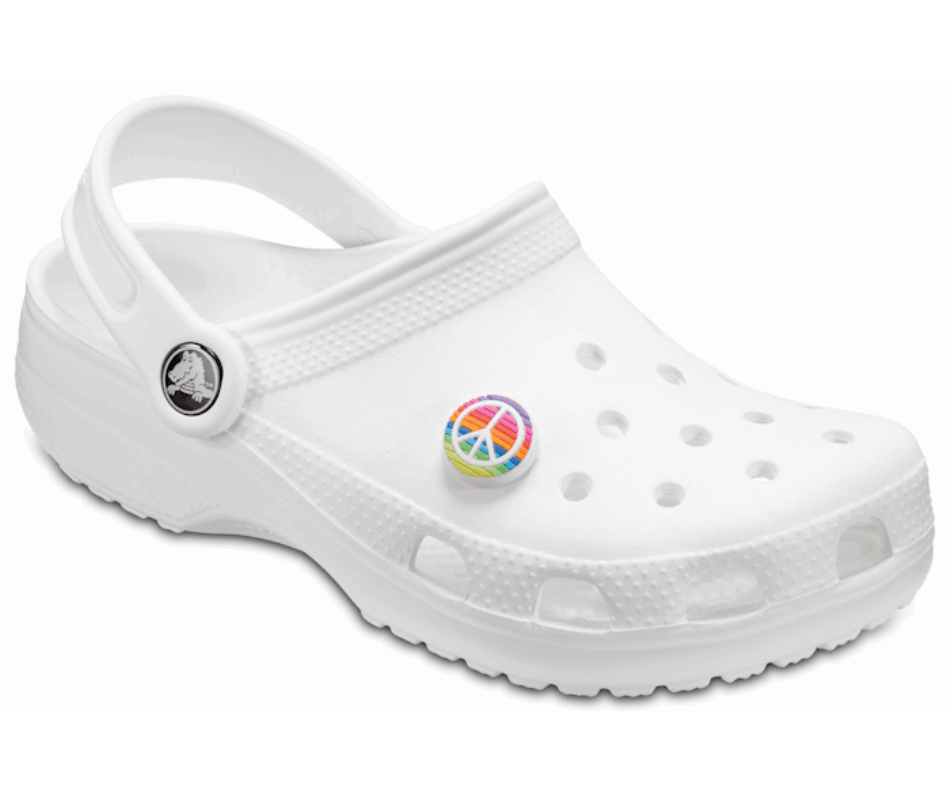 Crocs Rainbow Peace Sign