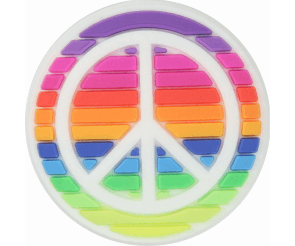 Crocs Rainbow Peace Sign