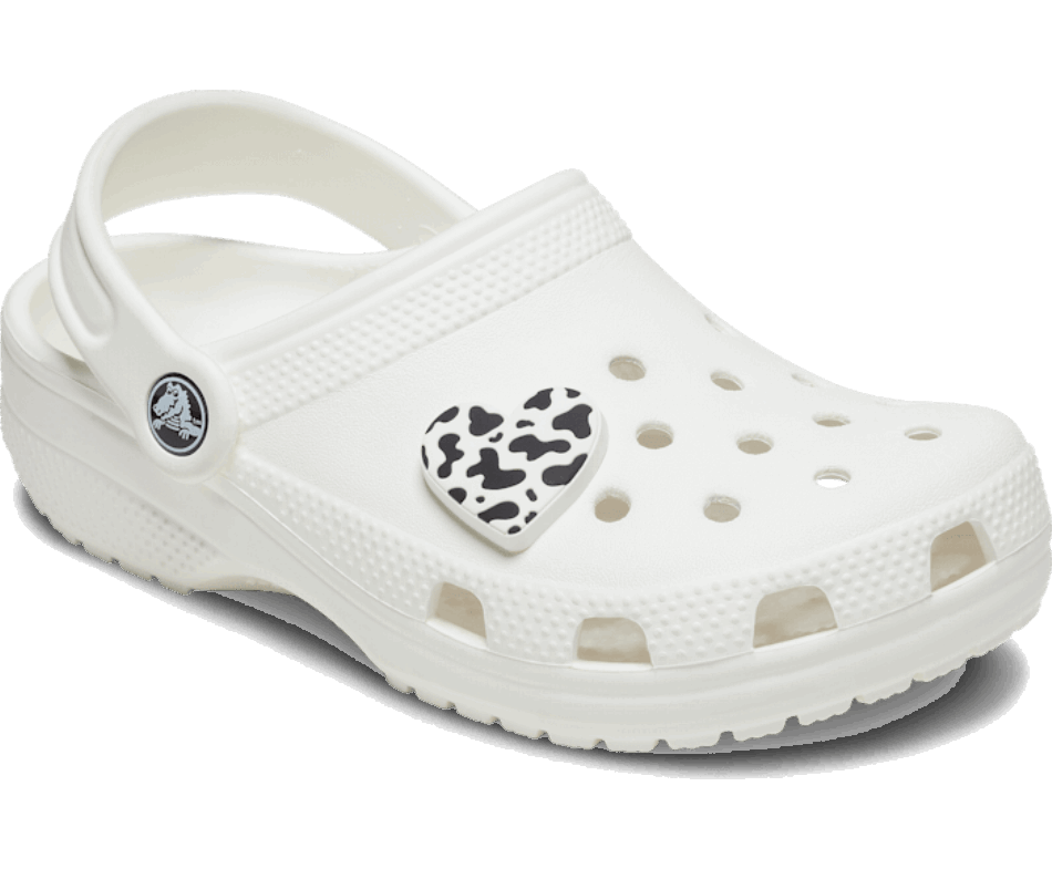 Crocs Cow Print Heart