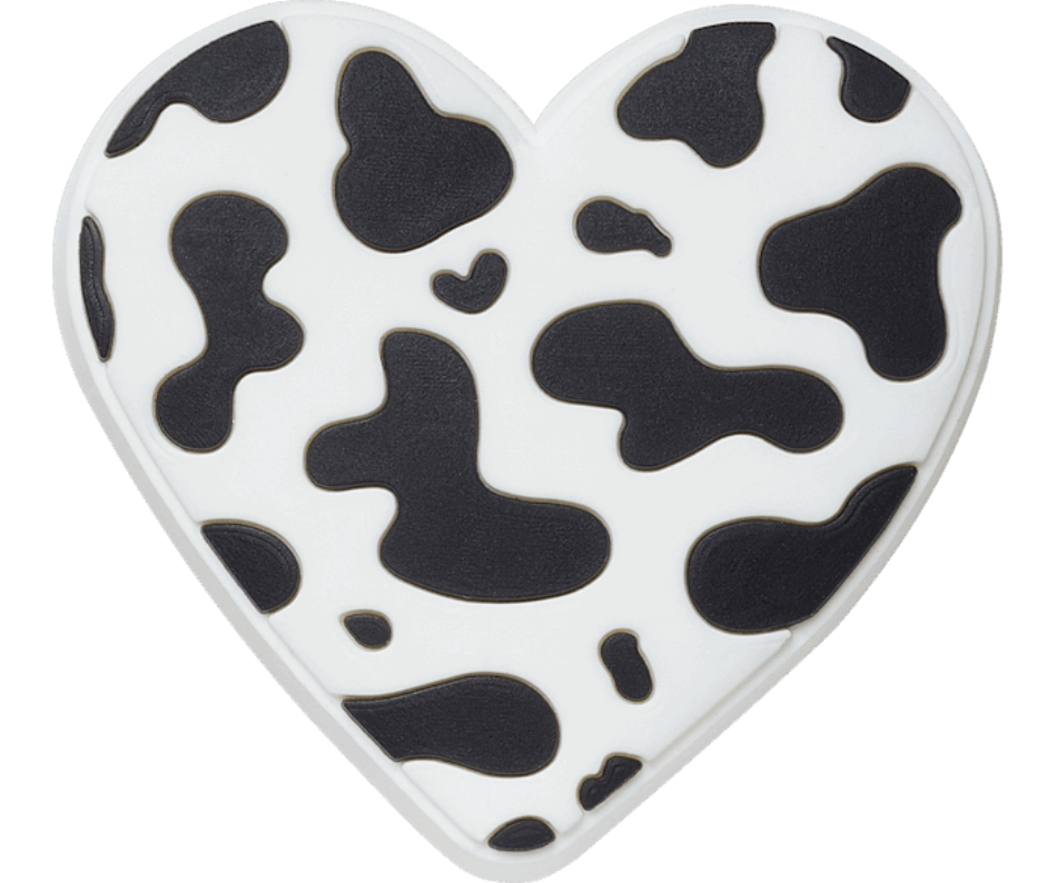 Crocs Cow Print Heart