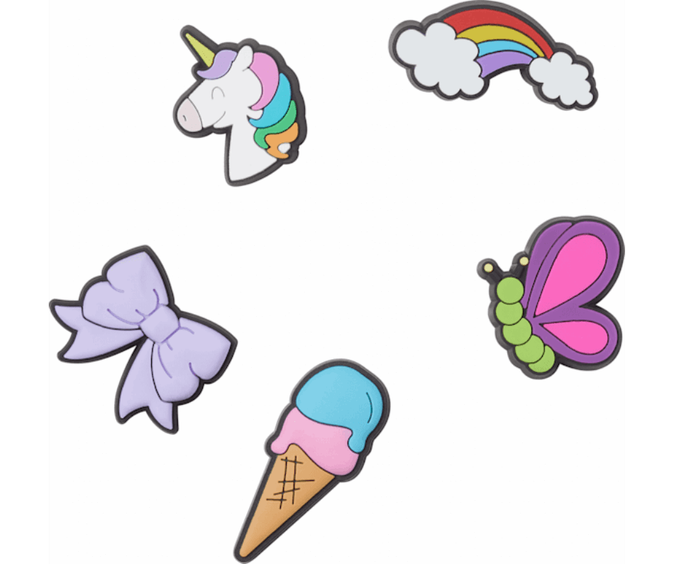 Crocs Young Girl Cartoons 5 Pack