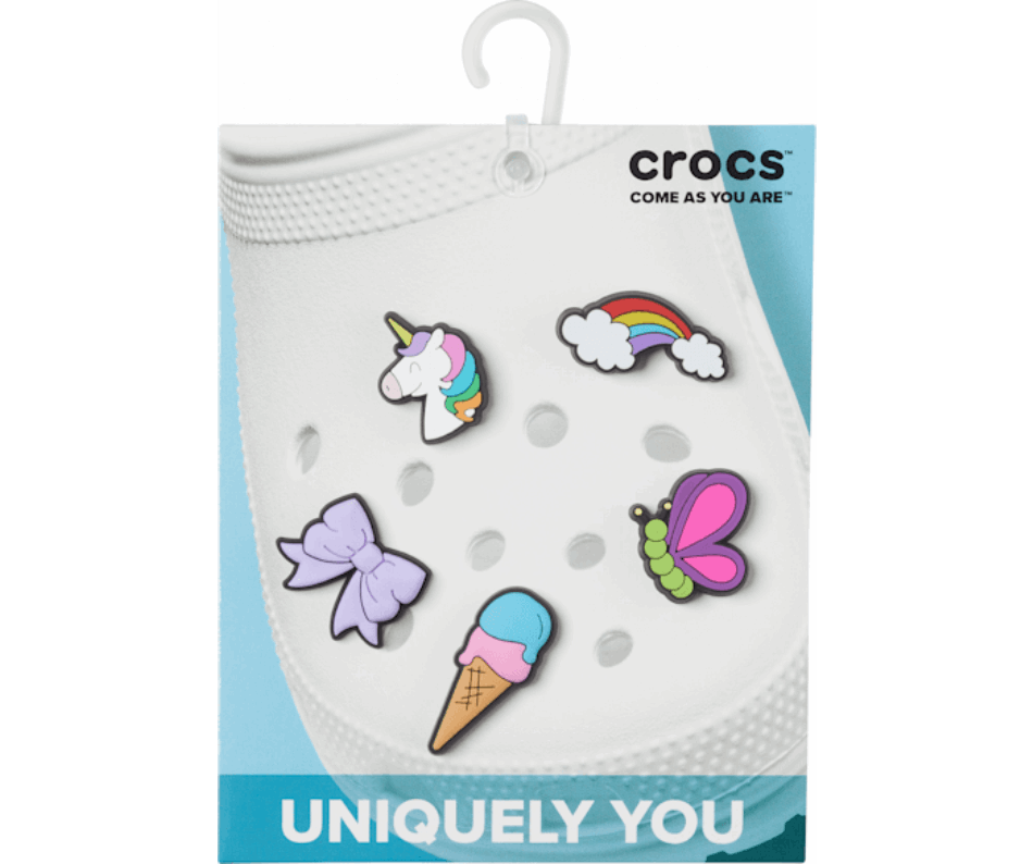 Crocs Young Girl Cartoons 5 Pack