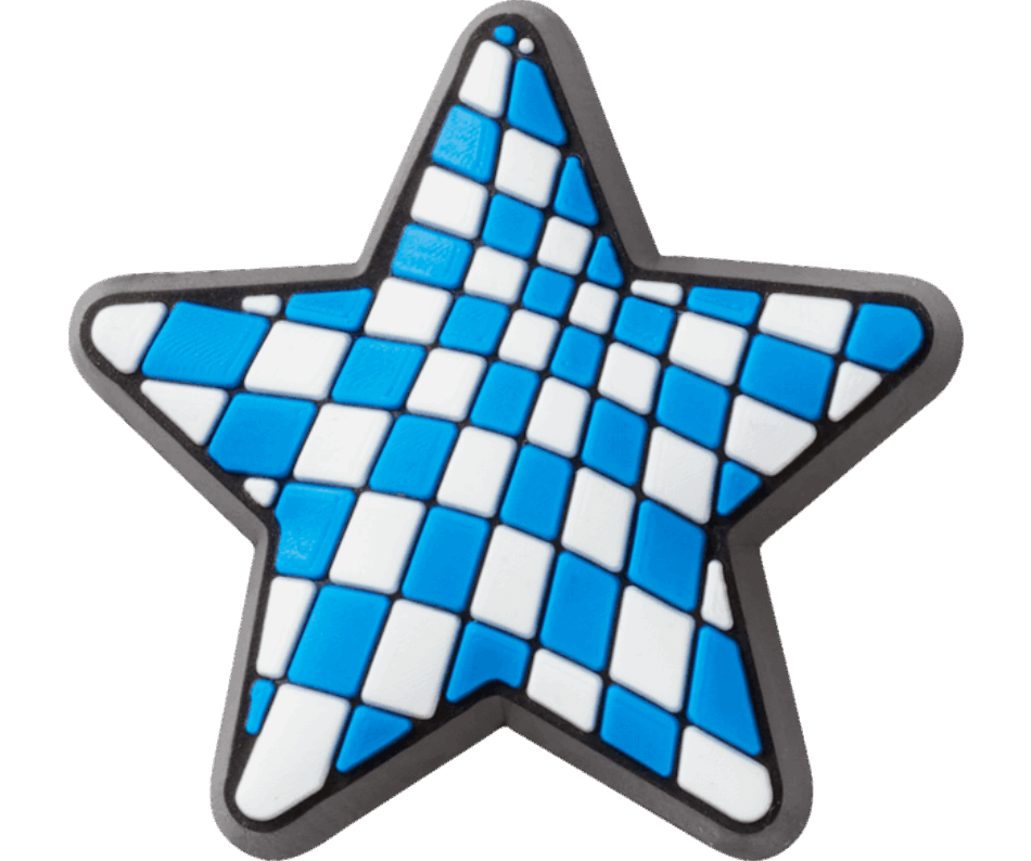 Crocs Checkered Blue Star