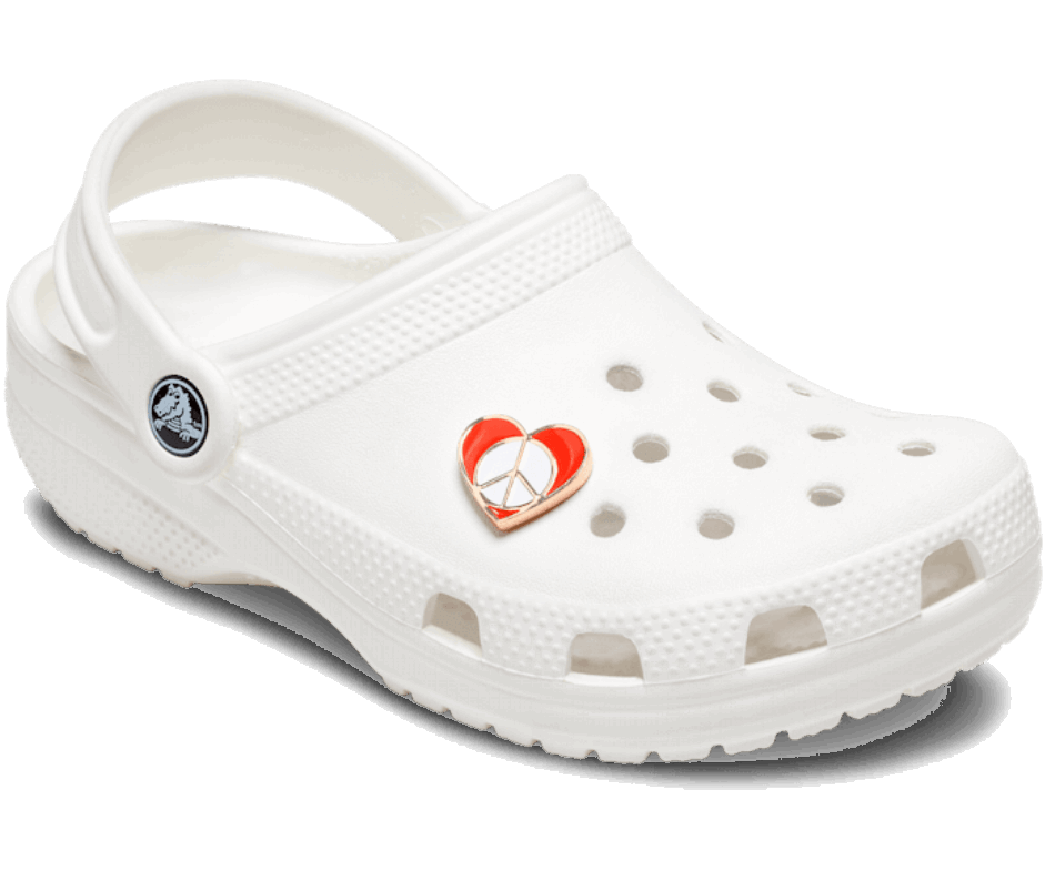 Crocs Peace Sign in Heart