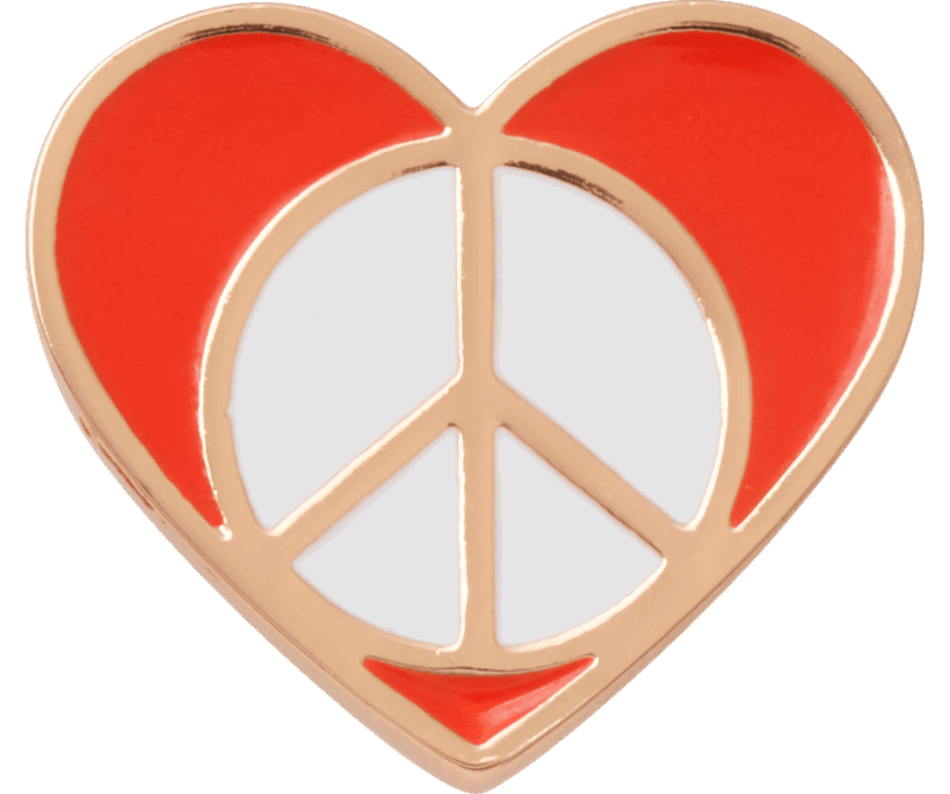 Crocs Peace Sign in Heart