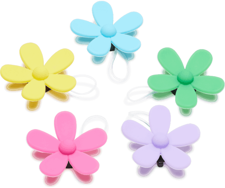 Crocs Acrylic Flower Sandal Backer 5 Pack