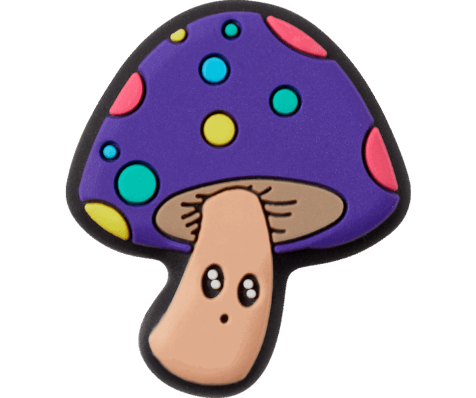 Crocs Purple Mushroom Character