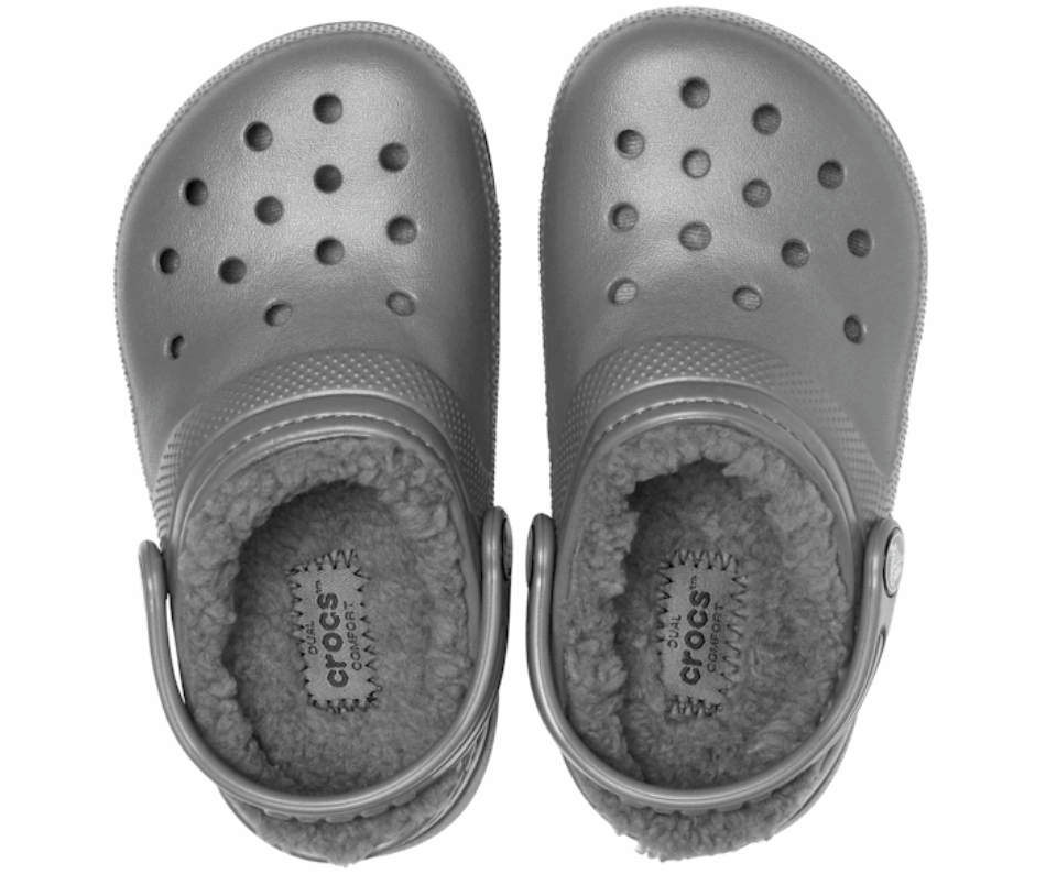 Crocs Kids’Classic Lined Clog Slate Grey-Smoke