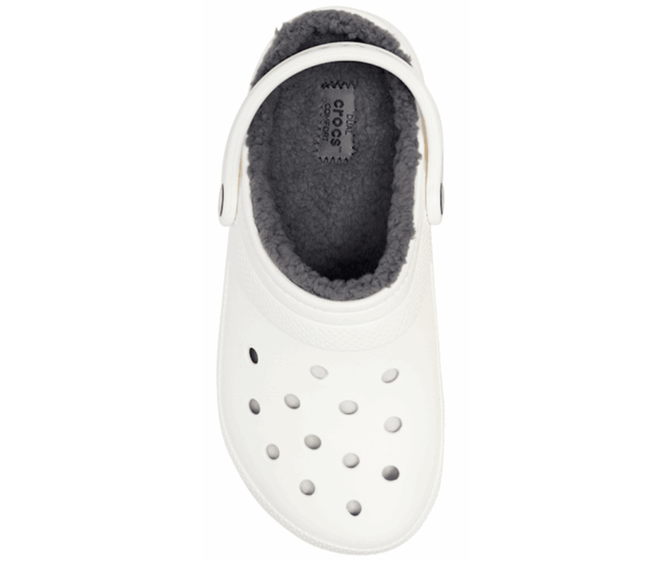 Crocs Classic Lined Clog White-Grey