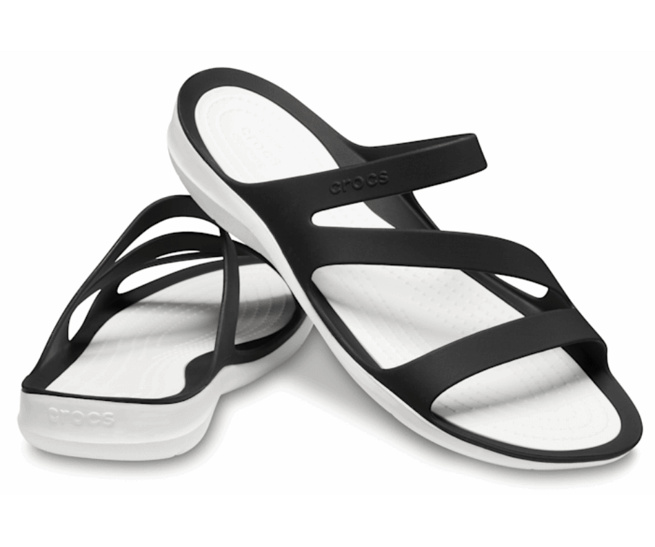 Crocs Women’s Swiftwater Sandal Black-White
