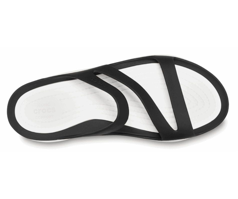 Crocs Women’s Swiftwater Sandal Black-White
