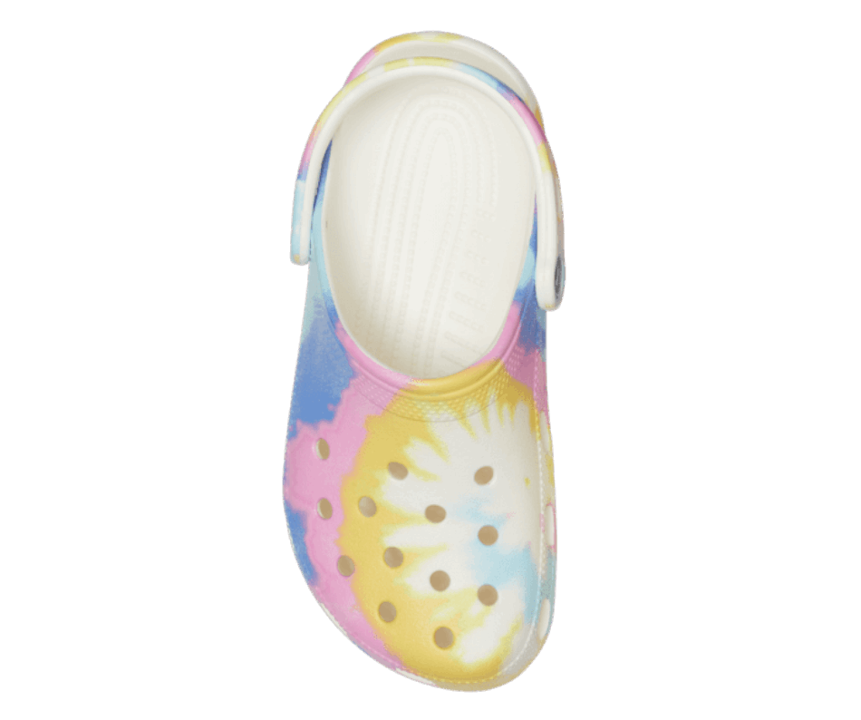 Crocs Classic Tie-Dye Graphic Clog White-Multi