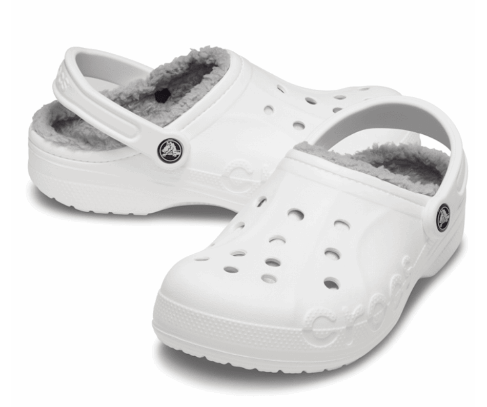 Crocs Baya Lined Clog White-Light Grey