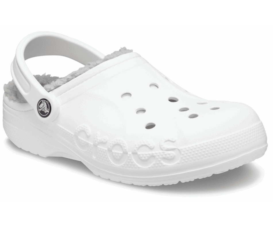Crocs Baya Lined Clog White-Light Grey