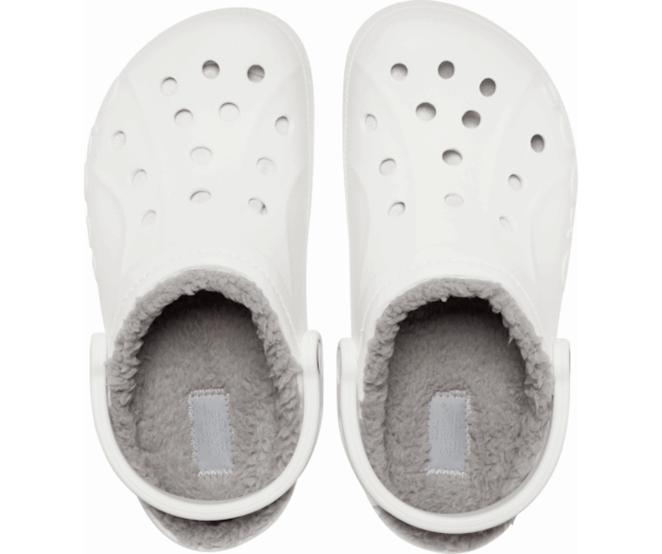 Crocs Baya Lined Clog White-Light Grey