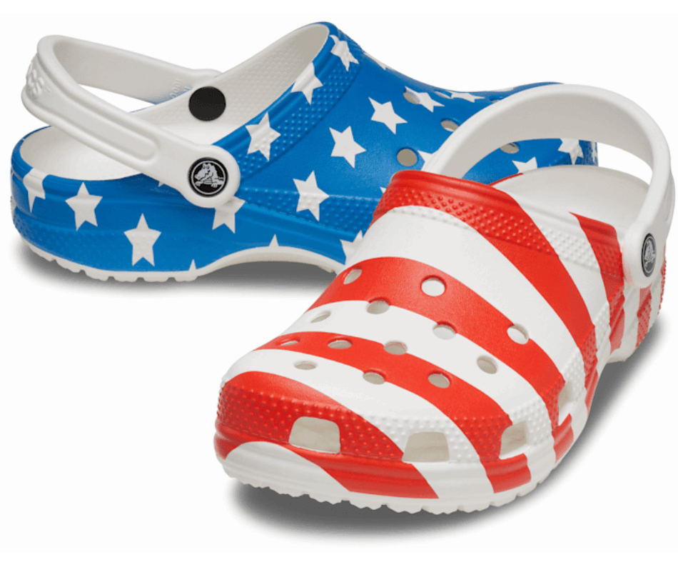 Crocs Classic American Flag Clog White-Multi