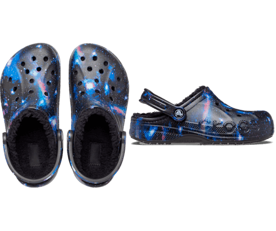 Crocs Baya Printed Lined Clog Black-Multi
