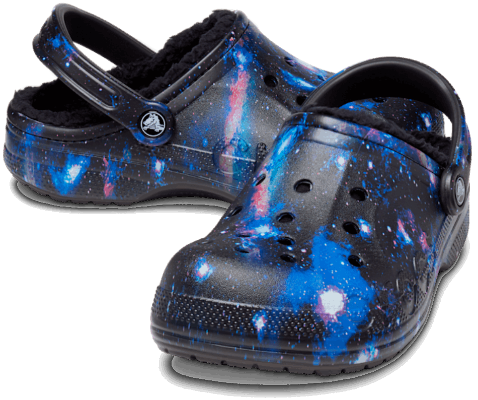 Crocs Baya Printed Lined Clog Black-Multi