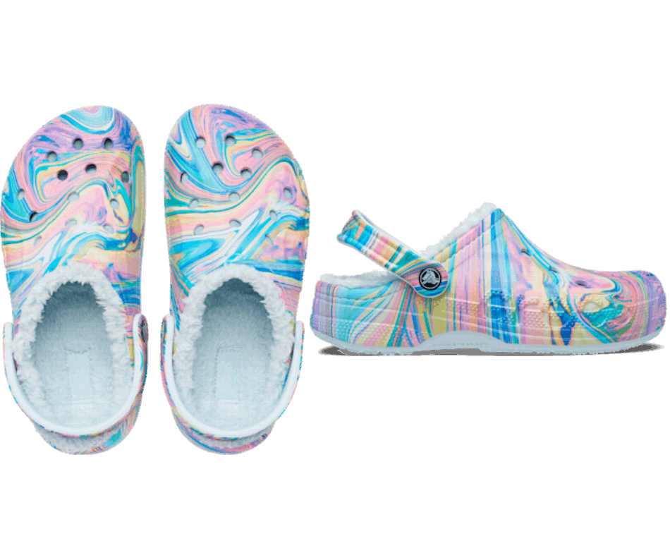 Crocs Baya Printed Lined Clog Mineral Blue-Multi
