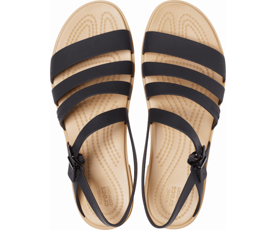 Crocs Women's  Tulum Sandal Black-Tan