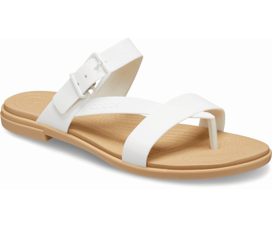 Crocs Women's Tulum Toe Post Sandal Oyster-Tan