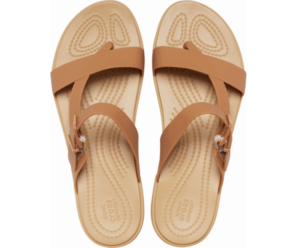 Crocs Women's Tulum Toe Post Sandal Dark Gold