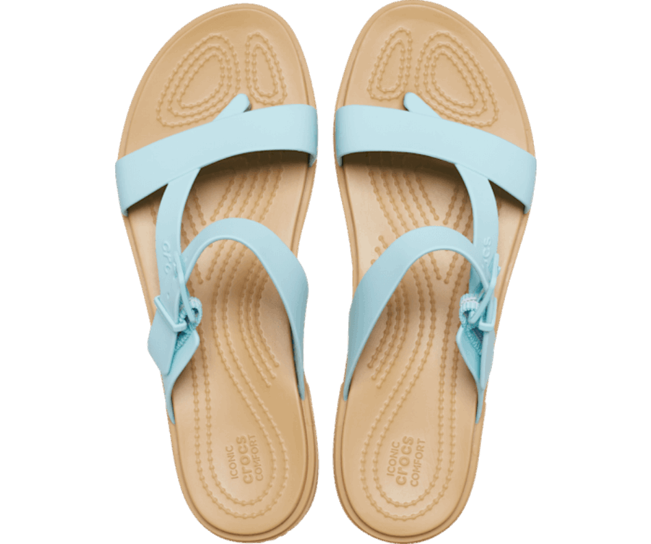 Crocs Women's Tulum Toe Post Sandal Pure Water-Tan