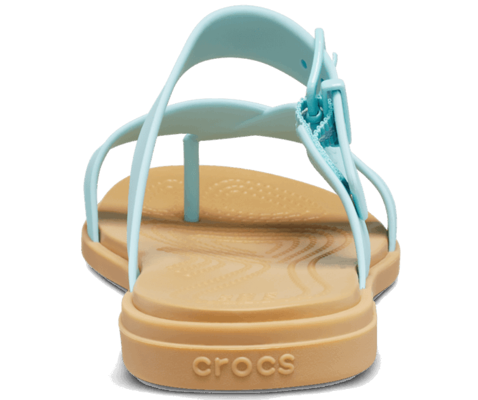 Crocs Women's  Tulum Toe Post Sandal Pure Water-Tan
