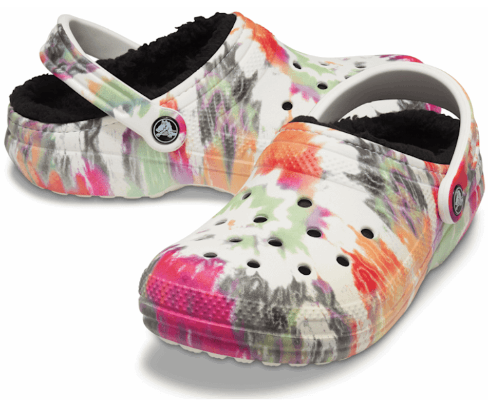 Crocs Classic Lined Tie-Dye Clog Black-Multi