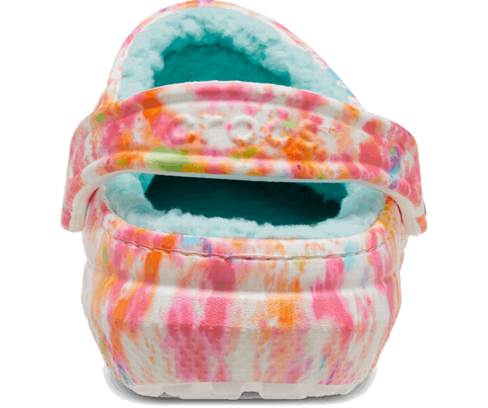 Crocs Classic Lined Tie-Dye Clog Orange Zing-Multi