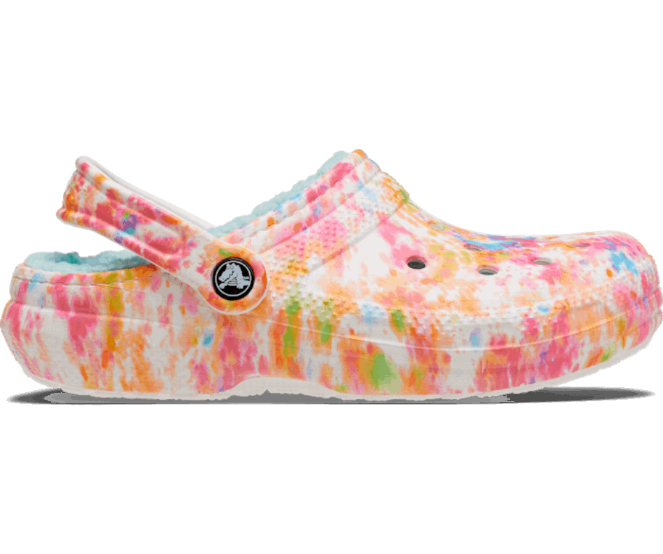 Crocs Classic Lined Tie-Dye Clog Orange Zing-Multi