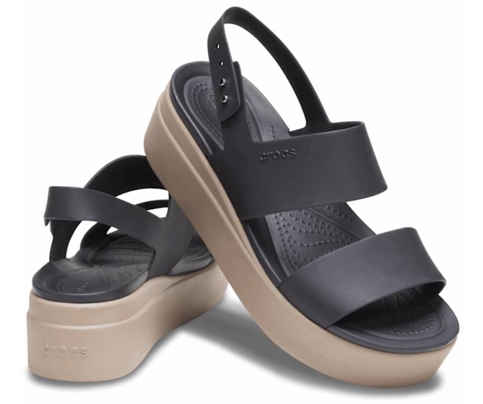 Crocs Women’s  Brooklyn Low Wedge Black-Mushroom