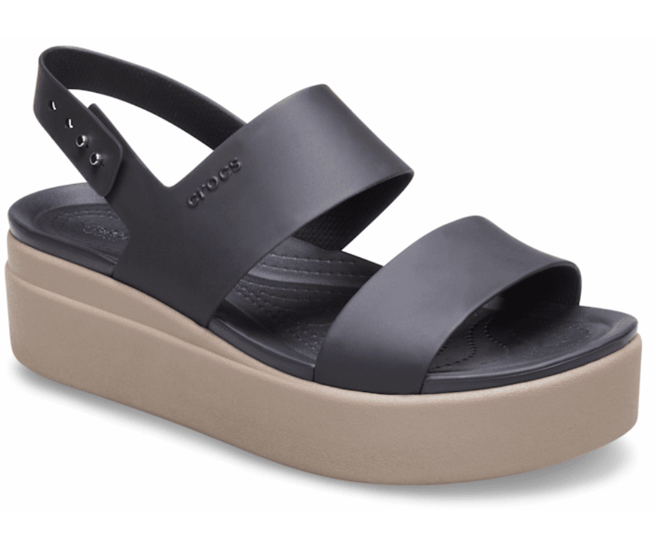 Crocs Women’s  Brooklyn Low Wedge Black-Mushroom