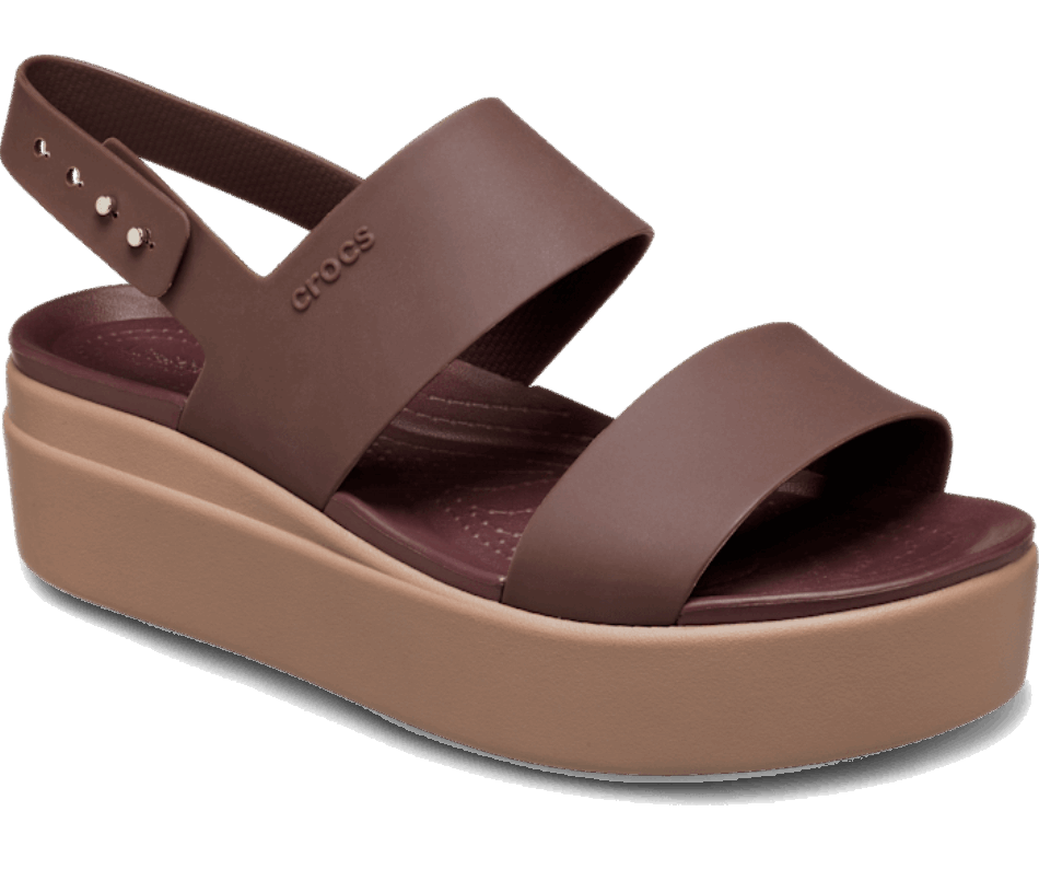Crocs Women’s Brooklyn Low Wedge Mocha-Mushroom