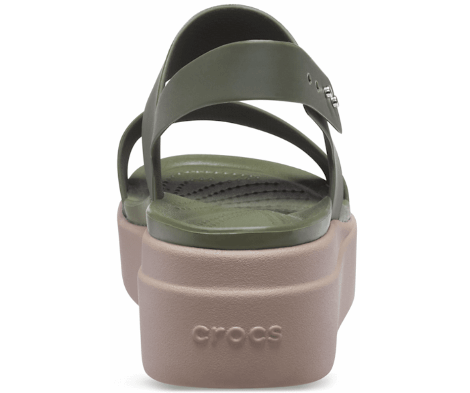 Crocs Women’s Brooklyn Low Wedge Army Green-Mushroom