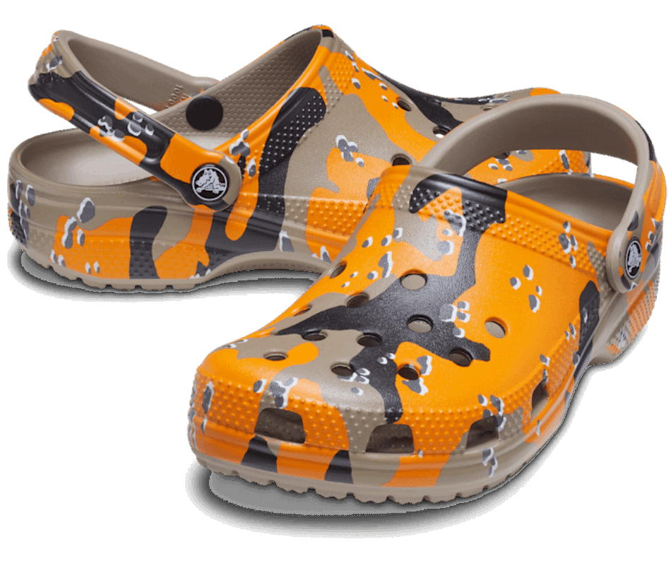 Crocs Classic Printed Camo Clog Orange Zing-Multi