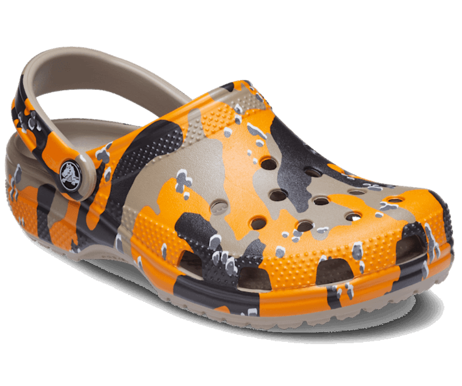 Crocs Classic Printed Camo Clog Orange Zing-Multi