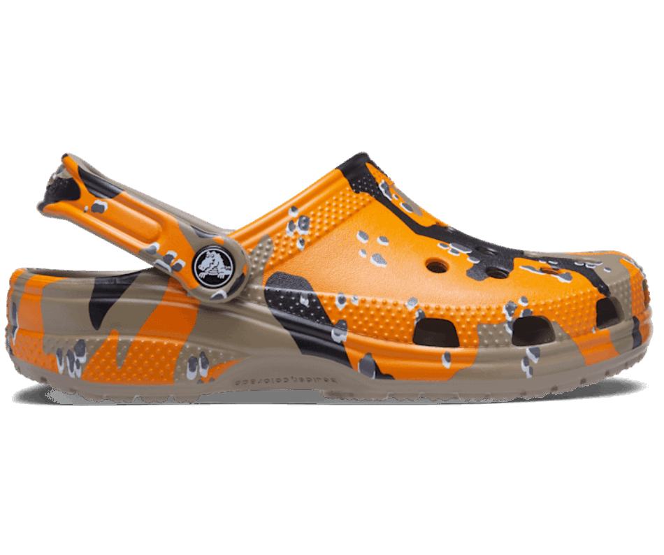 Crocs Classic Printed Camo Clog Orange Zing-Multi