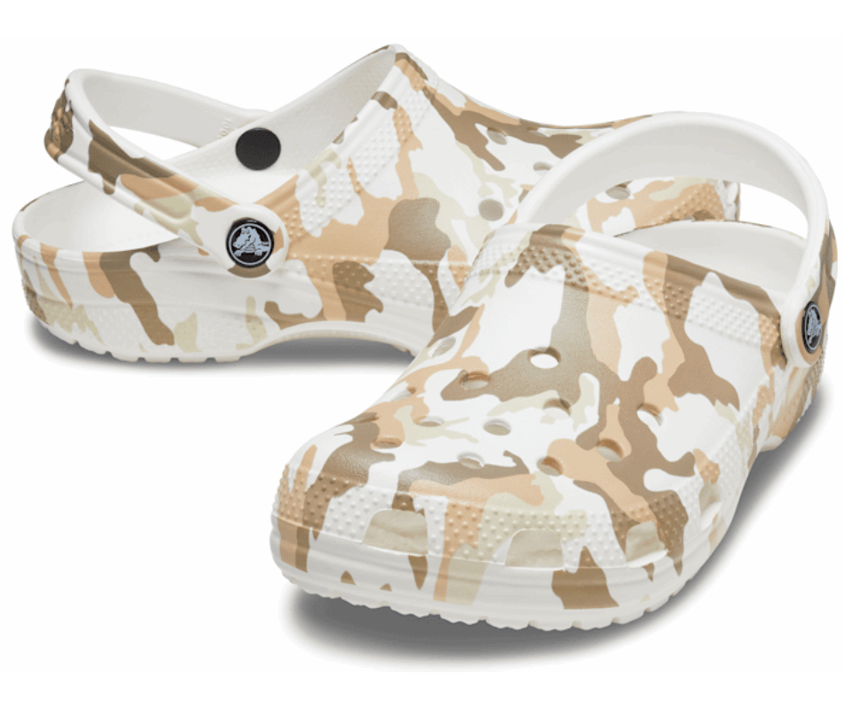 Crocs Classic Printed Camo Clog White-Multi