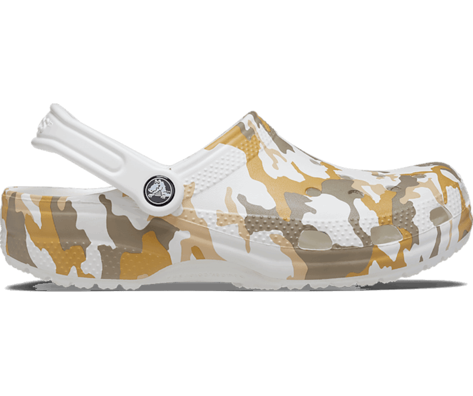 Crocs Classic Printed Camo Clog White-Multi
