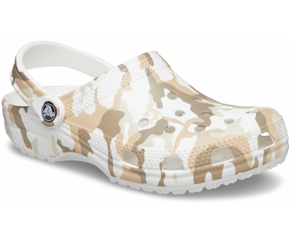 Crocs Classic Printed Camo Clog White-Multi