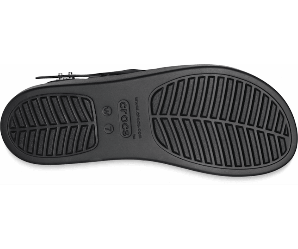 Crocs Women's  Brooklyn Strappy Low Wedge Black