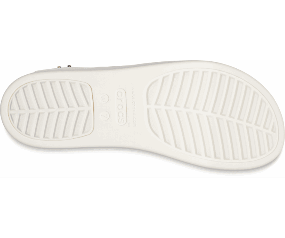 Crocs Women's  Brooklyn Strappy Low Wedge Oyster