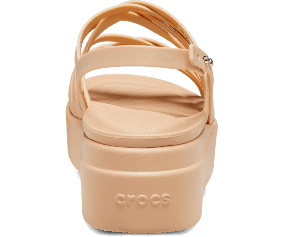 Crocs Women's  Brooklyn Strappy Low Wedge Chai