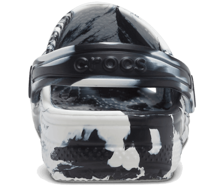 Crocs Toddler Classic Marbled Clog Black-White