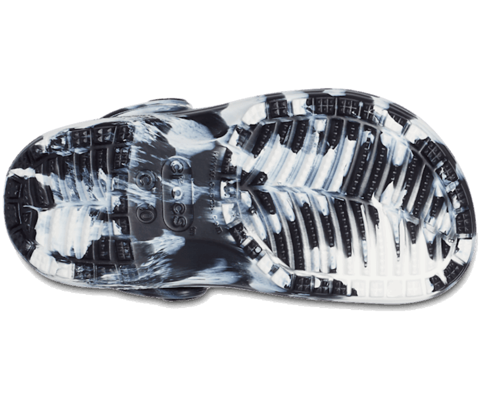 Crocs Toddler Classic Marbled Clog Black-White