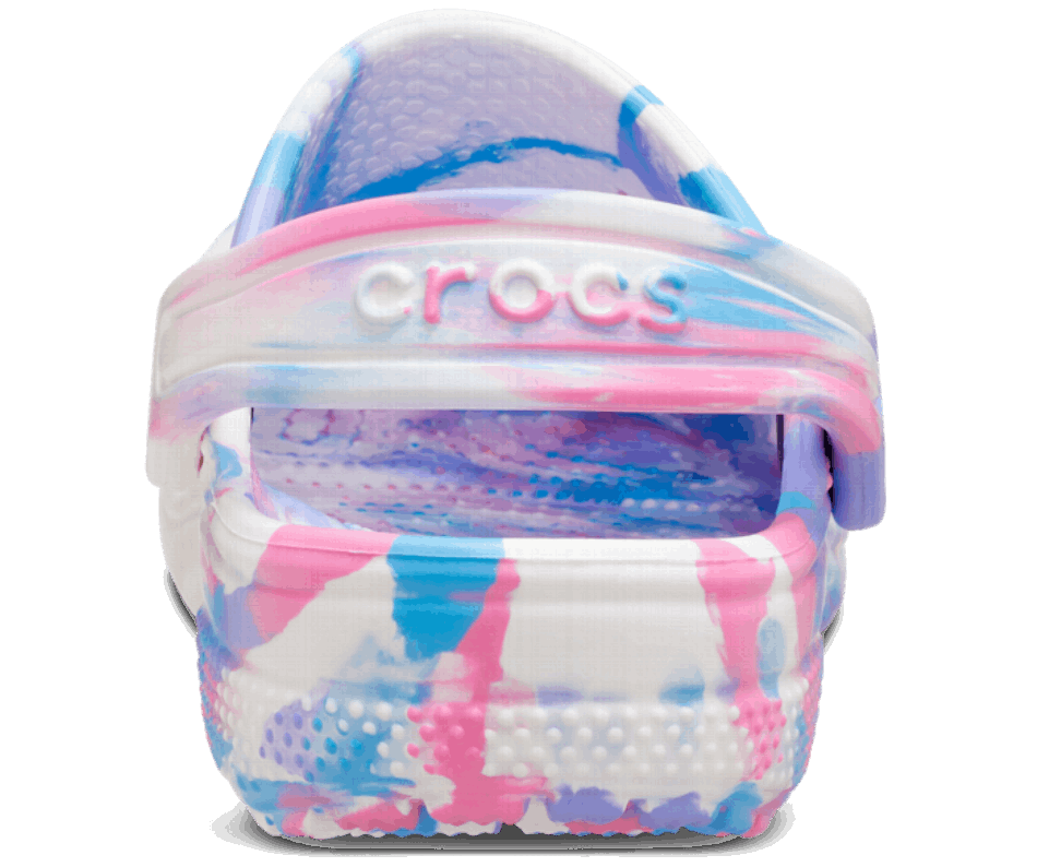 Crocs Toddler Classic Marbled Clog White-Pink