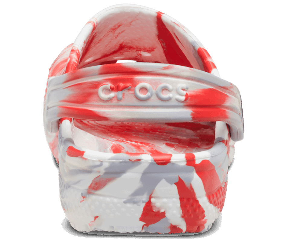 Crocs Toddler Classic Marbled Clog White-Flame