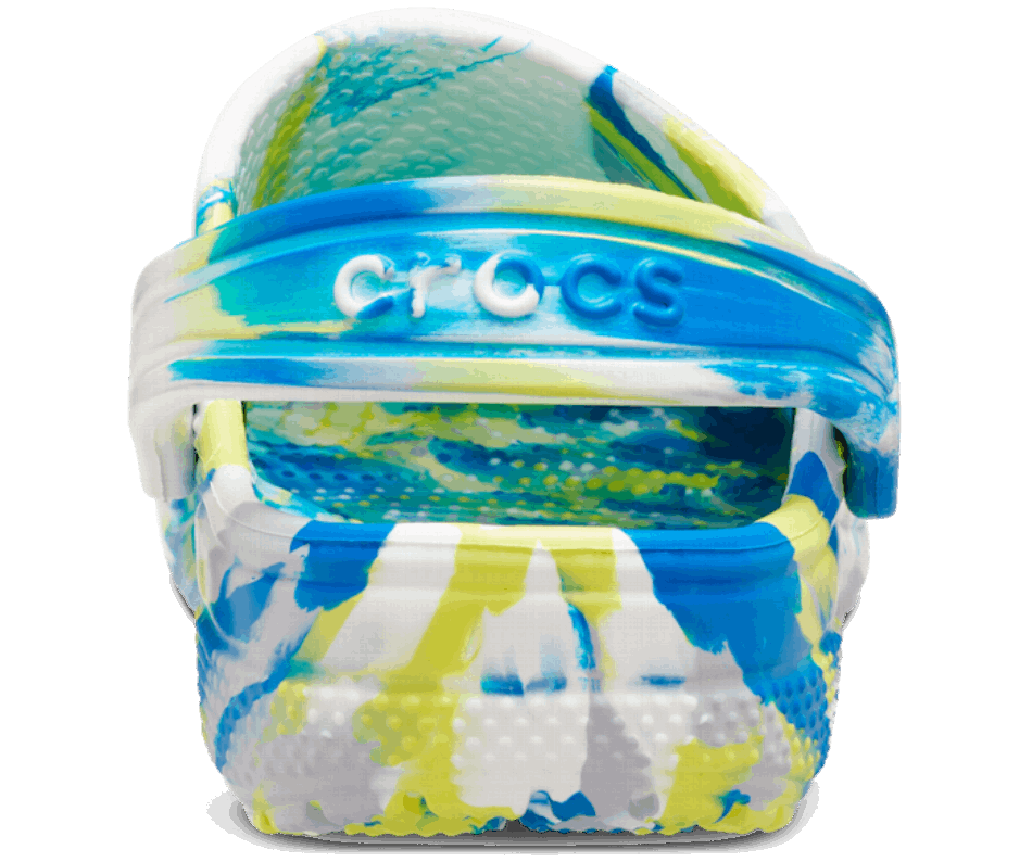 Crocs Toddler Classic Marbled Clog White-Bright Cobalt