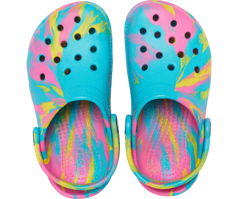 Crocs Toddler Classic Marbled Clog Digital Aqua-Multi